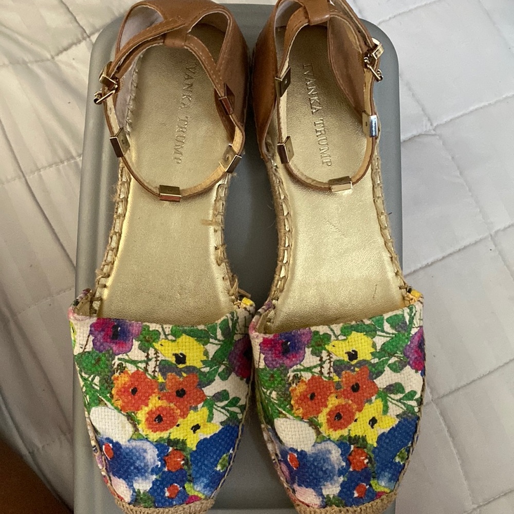 Ivanka Trump floral sandals. Gently used